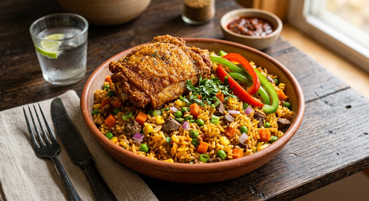 Madam 3 Special Fried Rice with Crispy Chicken